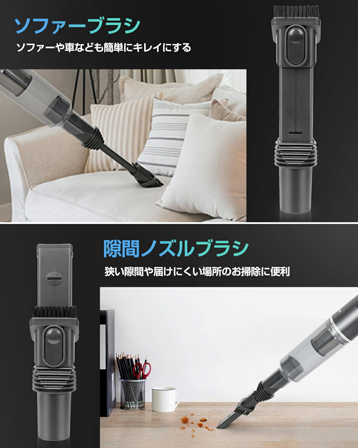コードレス掃除機収納充電2in11年保証16Kpa1.5kg軽量PSE認証済35min超長持続時間ハンディクリーナー強弱切替2Way強吸引力充電スタンド付きサイクロン式掃除機コードレスアポセンAPOSENA16s