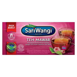SariWangi BALI TEH MAWAR お土産 人気 紅茶 ティーバッグ おすすめ tea ジャワ島 茶葉 ジャワティー バラ【合計100パック入り】