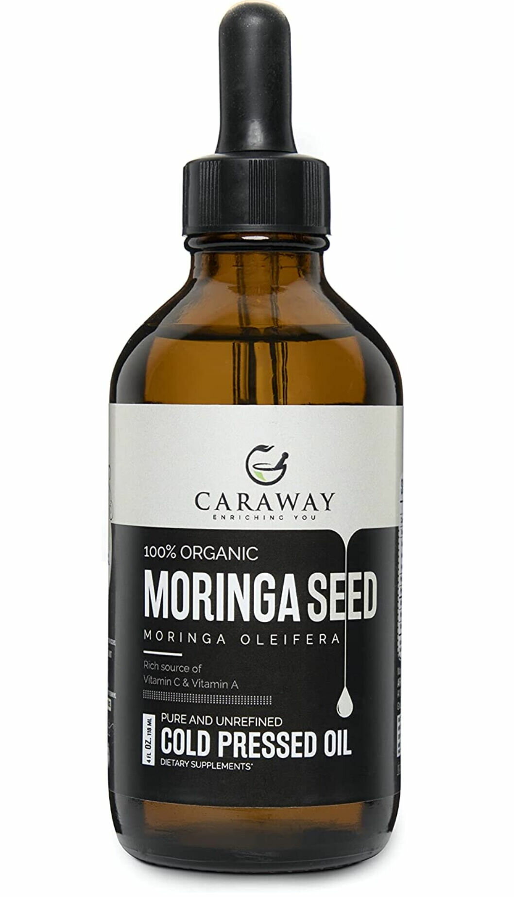 【モリンガ シード オイル】 ガラス スポイト付き 100% 天然 Moringa MORINGA スキン & ヘア 118ml 無添加 保湿 乾燥肌 ふっくら ナチュラル 美容オイル 美容 プルプル 肌 美肌 スキンケア 聖油 人気 うるおい 頭皮 保湿 ハリ 敏感肌 肌あれ 毛穴 くすみ 乳液 美溶液