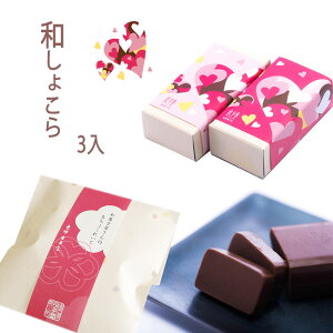 バレンタイン チョコ チョコレート 小袋付 個包装 スイーツ プチギフト 誕生日 「和しょこら」3ケ　メール便 良平堂