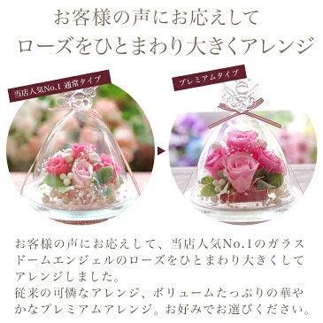 送料無料 プリザーブドフラワー ギフト ガラスドーム エンジェル プレミアム 誕生日 母の日 プレゼント ギフト 電報 ブリザードフラワー ブリザーブドフラワー 花 フラワーギフト ペット 仏花 誕生日プレゼント 結婚式 誕生日ギフト 母 お祝い