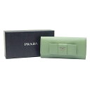 プラダ（PRADA）サフィアーノ　フィオッコリボン長財布1MH132【中古】程度A【smtb-m】