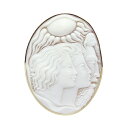 ヴィンチェンツォ・パルラーティ(Vincenzo Parlati)シェルカメオブローチ/ペンダントK18 19.3g【中古】程度SA【smtb-m】