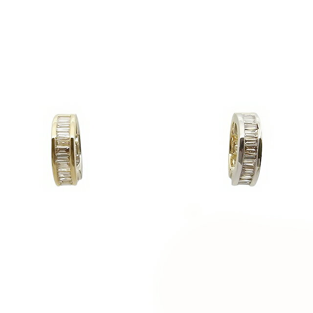 GSTVブラウンダイヤモンドピアリングK18/K18(WG) 0.55ct×2 4.8g【中古】程度SA【smtb-m】