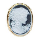 ジョバンニ アパ(GIOVANNI APA)メノウカメオブローチ/ペンダント585 13.4g【中古】程度A【smtb-m】