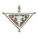 シェルカメオダイヤモンドペンダントK18 0.07ct 8.0g【中古】程度SA【smtb-m】