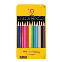 【メール便可】 トンボ 色鉛筆 カラーペンシル 12色 NQ 【TOMBOW】【油性色鉛筆】【小学校】【子ども】【入学】【新学期】【図工】【学童用】【12色セット】【メタルケース】 【缶入り】