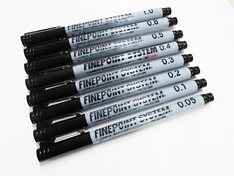 マーカーペン 【メール便】 【8本セット】タチカワ ファインポイントシステム　油性マーカー ブラック ..