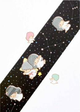 ポイント5倍 【メール便可】 mt×サンリオシリーズ マスキングテープ 「星座・リトルツインスターズ」 【キキララ】【1P】【1巻】【1個】【単品】【25mm×10m】