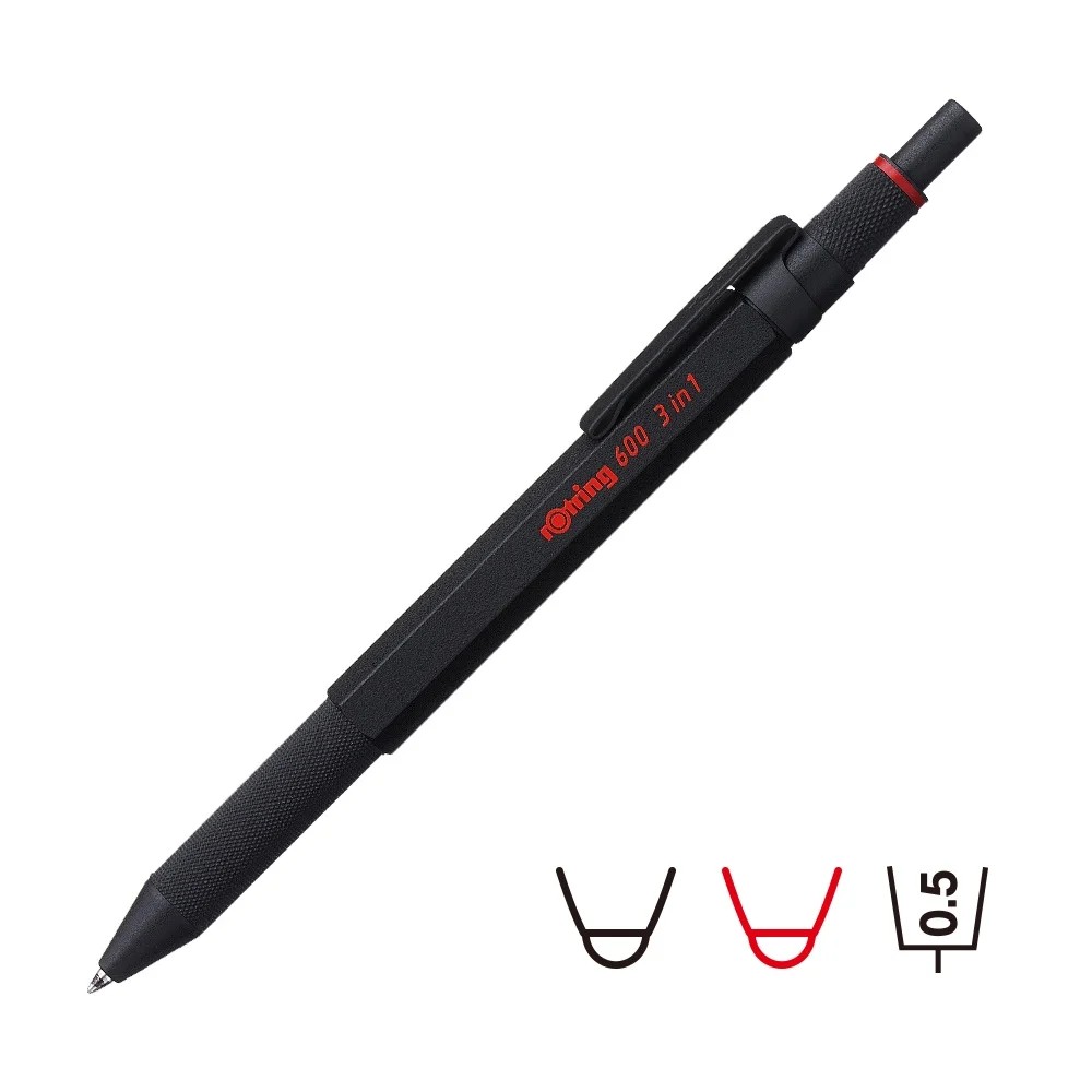 【送料無料】 rotring 600 3in1 ロットリング ボールペン シャープペンシル マルチペン 多機能ペン ホワイト,ブラック,シルバー,アイアンブルー,カモフラージュグリーン【rotring】【ロットリング】【600】【製図用筆記具】【シャープペン】【ボールペン】 シャーペン enauc-10011569 エンオーク サンプル画像3