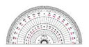 ウチダ設計製図用品 半円分度器 12cm型