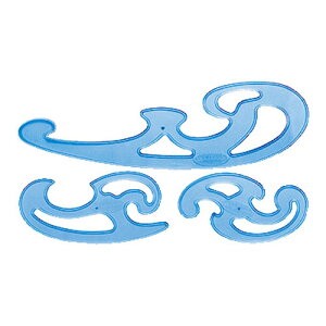 【メール便可】 ステッドラー マルス 雲形定規 インクエッジ付・シース入り 3枚組 (571 40WP) 【雲型定規】【建築士試験用アイテム】