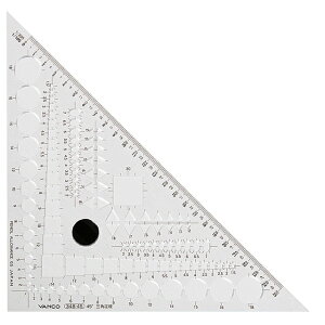 【メール便可】バンコ テンプレートプラス 三角定規45°（348-45）建築士試験受験者の声から生まれた製図作業時間短縮ツール/バンコテンプレートプラス/製図用テンプレート/三角定規45°/VAN