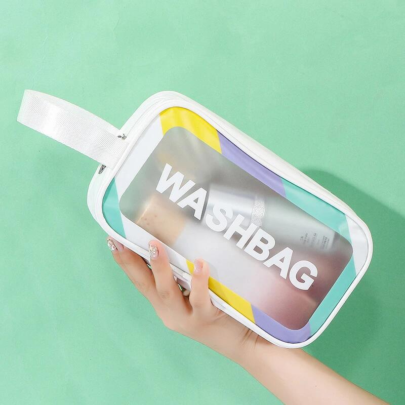 送料無料 ビーチバッグ プールバッグ 夏 化粧ポーチ 防水 スイミングバッグ クリア 大人 洗面用具入れ..