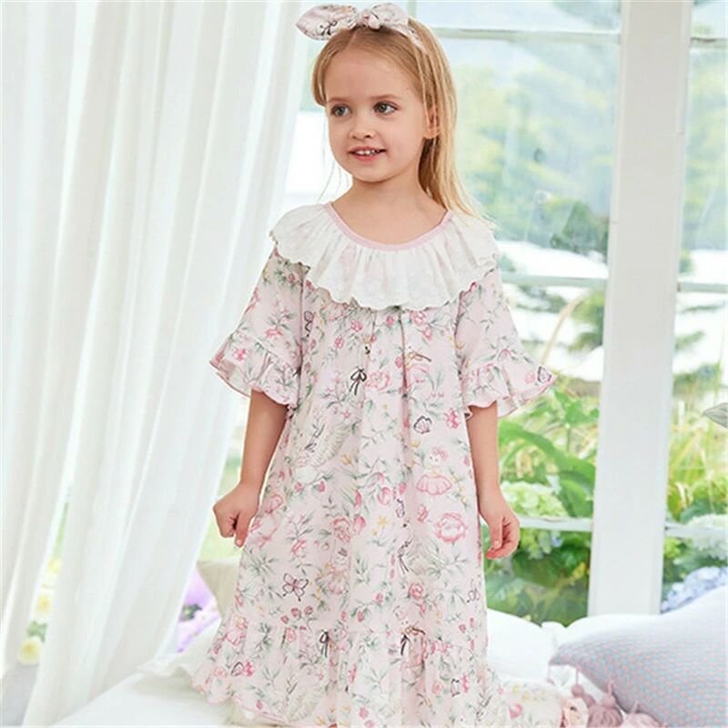 親子ペア パジャマ 夏 半袖 綿 女子 ネグリジェ 親子 ペアパジャマ キッズ 春夏 ルームウェア ママ 家..