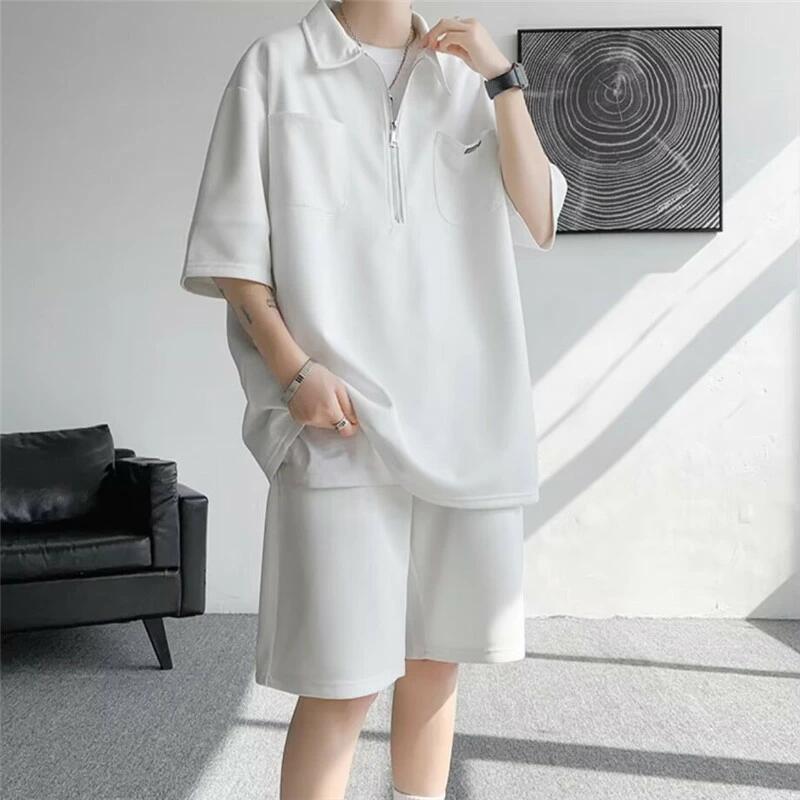 ジャージ 上下 メンズ 夏 半袖 シンプル 無地 大きいサイズ セットアップ ファッション 服 スポーツ ポ..