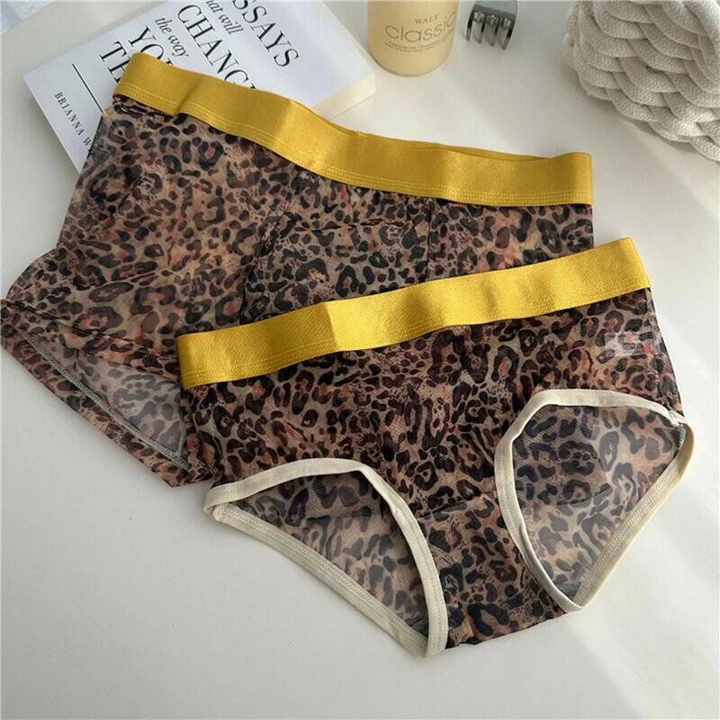 ペア 下着 カップル 男女2着セット 着心地良い レース レオパード sexy パンツ ブランド ハンガー レディース ペア下着 おもしろ ペアル