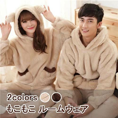 ペア パジャマ もこもこ 冬 カップル ペア もこもこ カップル パジャマ 秋冬 ペア 結婚祝い プレゼント..