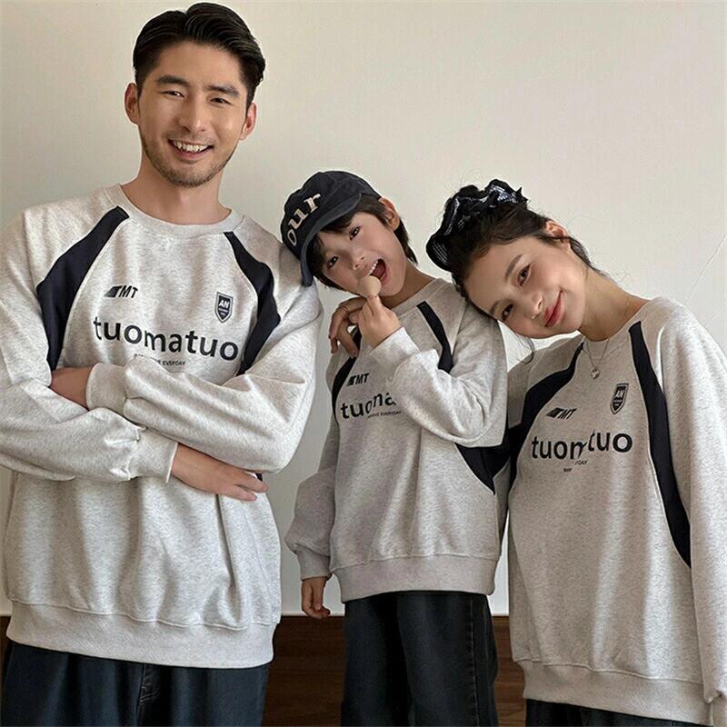 親子 ペアルック 赤ちゃん トレーナー パーカー 韓国 親子ペアルック 春 トップス ゆったり ママ 女の..