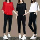 ジャージ 上下セット レディース ジャージ スウェット 半袖 夏 セットアップ 可愛い 大きいサイズ ルームウェア 部屋着 Tシャツ ゆった