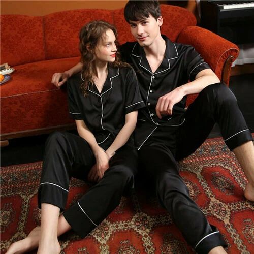 洗える 合成 シルク パジャマ レディース 高級 パジャマ 夏 ペアパジャマ 春夏 シルク パジャマ カップ..