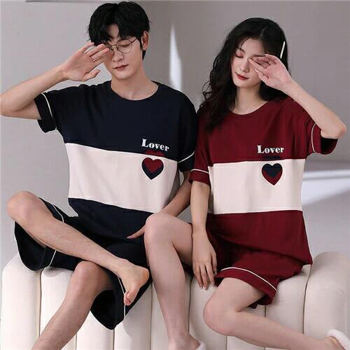 ペア パジャマ 半袖 夏 綿100% メンズ ルームウェア ギフト おしゃれ カップル ペア 春夏 結婚祝い プ..