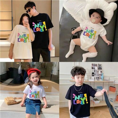 親子 ペアルック tシャツ ペア シンプル 親子ペアルック ペアtシャツ 半袖 コーデ 夏 家族 お揃い tシ..