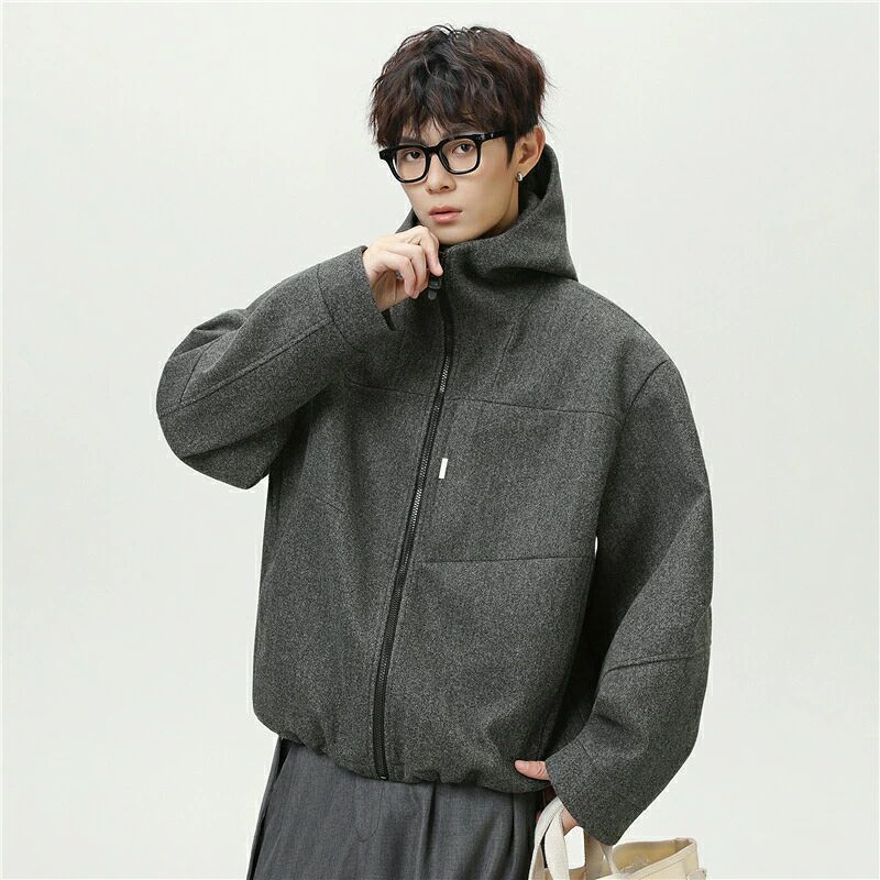 「スーパーSALE半額」ジップ パーカー メンズ おしゃれ 厚手 幅広 秋冬 春秋 前開き ブランド トップス 大きい サイズ 人気 冬 長袖 スウェットパーカー 韓国(4)