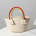 小学校 保育園 幼稚園 手提げバッグ ハンドバッグ おしゃれ ギフト プレゼント 男の子 女の子 子供 入学 入園 通学 通園 キッズ 虹色 子供バッグ 可愛い かご