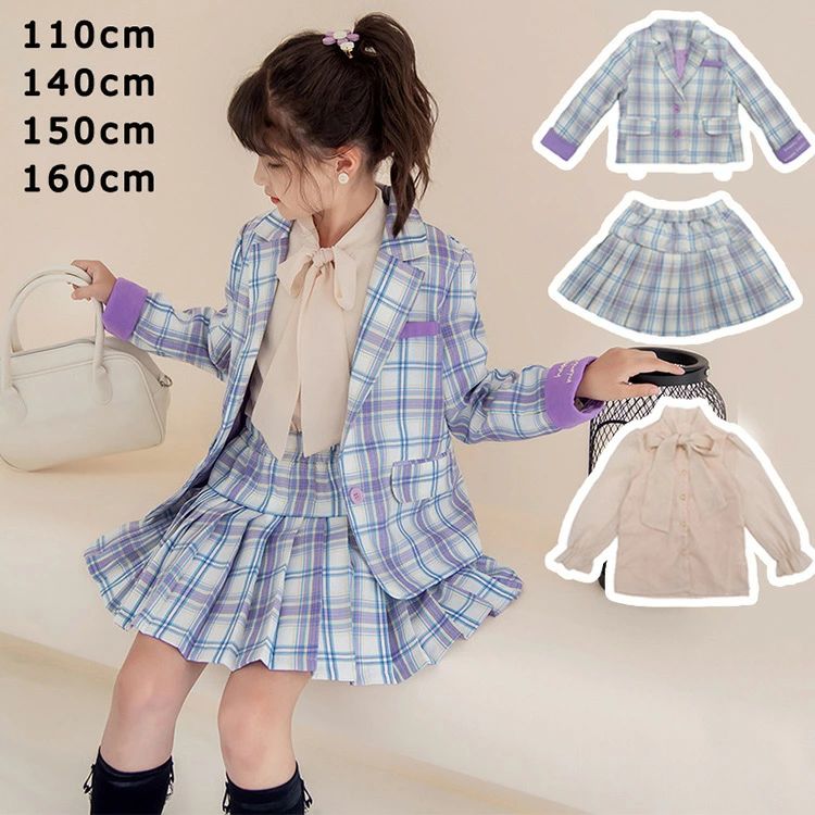 無地上下セットジャケットアウタースカート春夏秋 楽天市場】150cm 女の子 アウター(カジュアルスカートセット