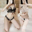 【期間限定:1枚43%OFF!よりどり3点購入で】セクシー ランジェリー ブラショーツ 上下セット セクシー下着 三角ブラ ブラ tバック ショーツ セット レ...