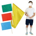 サテン特大旗 φ19mm W80×H60cm 旗竿100cm 全4色 1本入 / おうえん 大きな旗 ダンス コスチューム お遊戯会 体育祭 運動会 発表会 文...