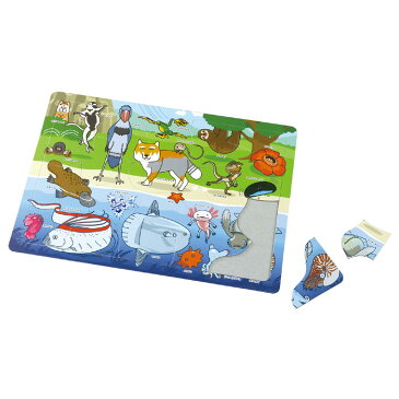 変ないきものパズル 1個入 【6902】 / 知育玩具 パズル 子ども 子供会 子ども会 こども会 イベント 景品 プレゼント パーティ クリスマス会 アーテック artec 【宅配便】