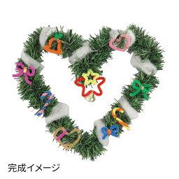 クリスマスリース作り 1セット入 / クリスマス Xmas リース 飾り もみの木 モール キット ベル 綿 オリジナル 自由工作 夏休み 冬休み 図工 クラフト かわいい インテリア イベント ワークショップ アーテック artec 学校 教材【宅配便】