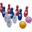 カラフルボーリングセット 1セット入 / ピン倒し 玉当て ボール 玩具 おもちゃ 遊び 運動 体育 スポーツ キッズ 子供 体育 幼稚園 保育園 男の子 女の...