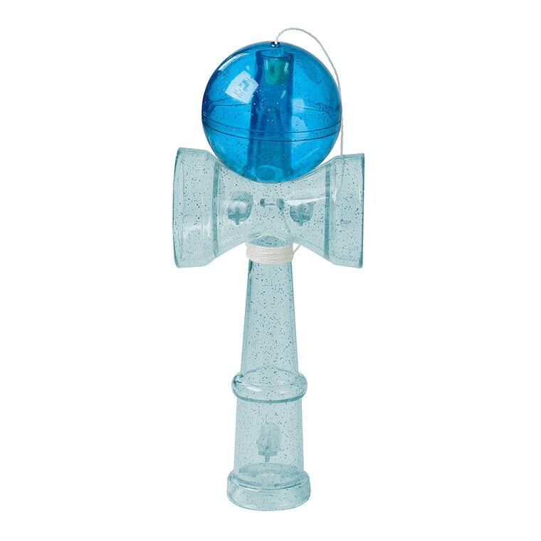 キラキラ プラ製けん玉 1個入 / けんだま 剣玉 青 ブルー おもちゃ プラスチック オモチャ 玩具 昔の遊び 親子 子供 こども 子ども 保育園 幼稚園 小...