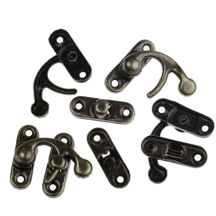カバン留め具（ケースロック） ブロンズトーン 27mm-33mm×9mm-27mm（3セット入）/ ジュエリーボックス 木箱 クラフト インテリア 家具 プチ 女子 補修 修理 DIY カルトナージュ 【ゆうパケット対応】