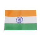 世界の国旗（約21×14cm）ア行国 ：インド / 手旗 小さめ ミニ国旗 手持ち フラッグ 応援グッズ【ゆうパケット対応】