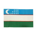 世界の国旗（約21×14cm）ア行国 ：ウズベキスタン / 手旗 小さめ ミニ国旗 手持ち フラッグ 応援グッズ【ゆうパケット対応】