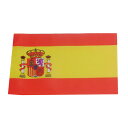 世界の国旗（約21×14cm）サ行国 ：スペイン / 手旗 小さめ ミニ国旗 手持ち フラッグ 応援グッズ【ゆうパケット対応】
