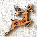 アンシャンテラボ 木製 クリスマスオーナメント 6mm厚 トナカイ(ジャンプ) / オリジナル商品 紐付き Xmas 飾り 装飾 ツリー飾り デコレーション 【...