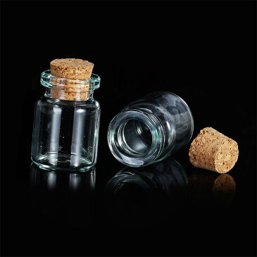 30mm×22mm 単品 ガラス小瓶 / コルク瓶 コルク栓 ミニボトル 硝子ビン ガラスビン 素材入れ パーツ保管 ハンドメイド bottle ハーバリウム 瓶【ゆうパケット対応】