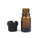 5ml 1個入 遮光瓶 茶色 ドロッパー付 21mm×50mm Φ10.5mm / 遮光ビン ガラスボトル ガラス製 保存用 ブラウン アロマオイル エッセンシ...