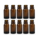 10ml 10本セット 遮光瓶 茶色 ドロッパー付 25mm×57.5mm Φ10.5mm / 遮光ビン ガラスボトル ガラス製 保存用 ブラウン アロマオイル...