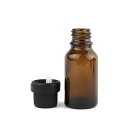 15ml 1個入 遮光瓶 茶色 ドロッパー付 28mm×65mm Φ10.5mm / 遮光ビン ガラスボトル ガラス製 保存用 ブラウン アロマオイル エッセン...