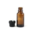20ml 1個入 遮光瓶 茶色 ドロッパー付 28mm×70.5mm Φ10.5mm / 遮光ビン ガラスボトル ガラス製 保存用 ブラウン アロマオイル エッ...