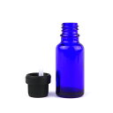 在庫限り!20ml 1個入 遮光瓶 青色 ドロッパー付 28mm×70.5mm Φ10.5mm / 遮光ビン ガラスボトル ガラス製 保存用 ブラウン アロマオ...