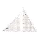 シンワ測定(Shinwa Sokutei) 三角定規 アクリル 方眼目盛付 2枚組 30cm 77062