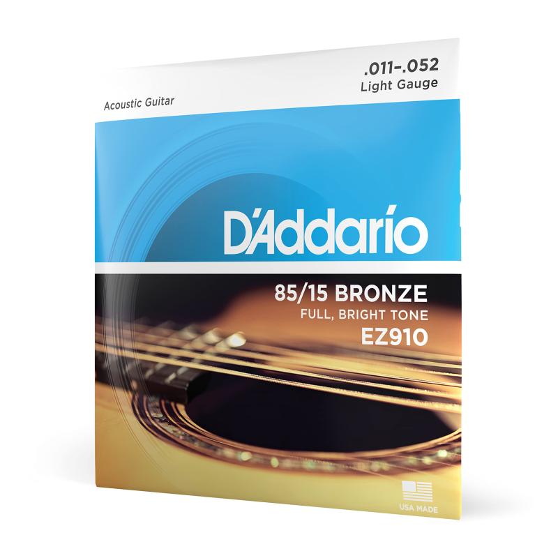 D'Addario ダダリオ アコースティックギター弦 85/15アメリカンブロンズ Light .011-.052 EZ910 【】