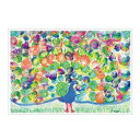 テンヨー(Tenyo) 【日本製】 1000ピース ピュアホワイト ジグソーパズル Saya 花を運ぶクジャク (51x73.5cm) TP-1000-621 のり付き ヘラ付き サービスカード付き